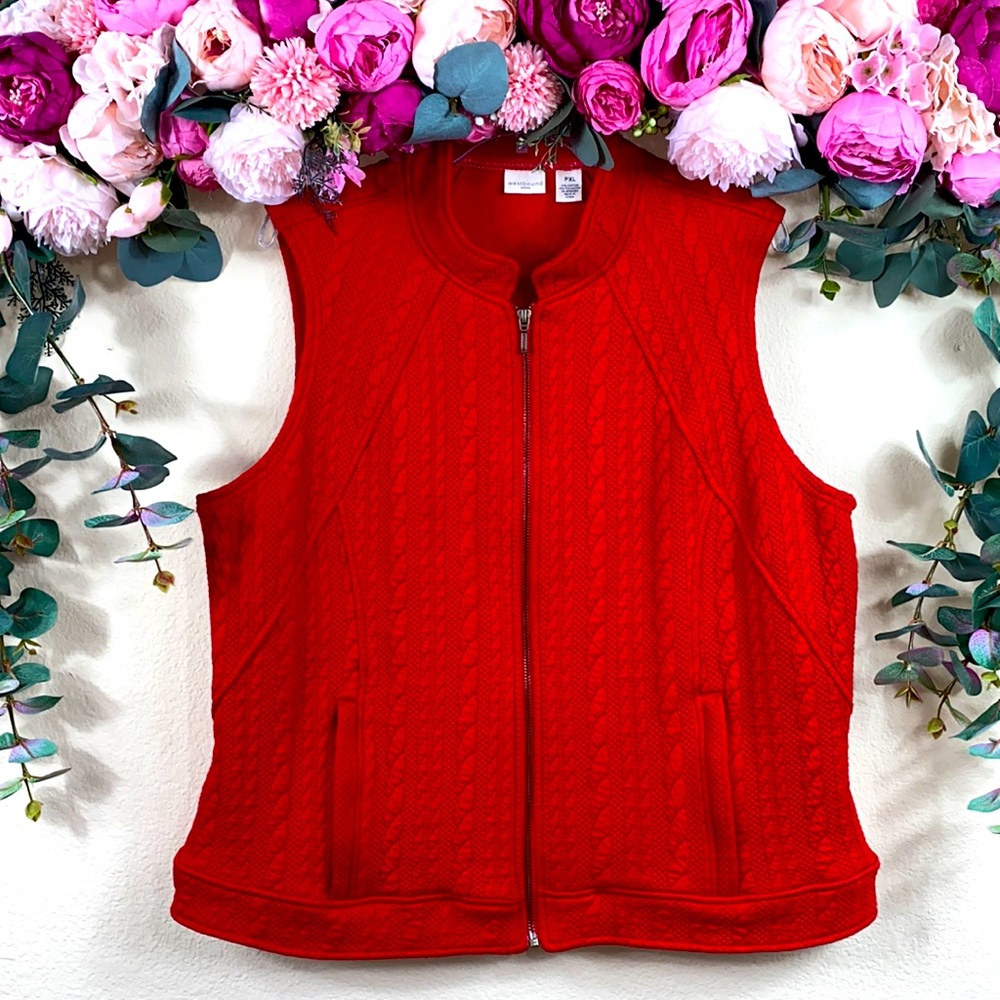 •westbound• Scarlet {quilted} |Full Zip| Vest with Pockets